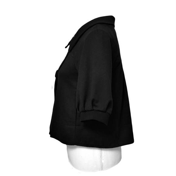 Black NECESSARY OBJECTS Button Peplum Swing Jacket NWOT - Picture 3 of 8